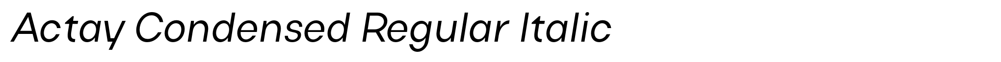 Actay Condensed Regular Italic image